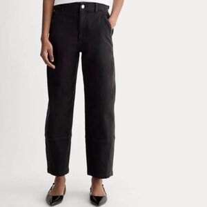 Women's Everlane Black Utility Barrel Pants Sz 6R NWT